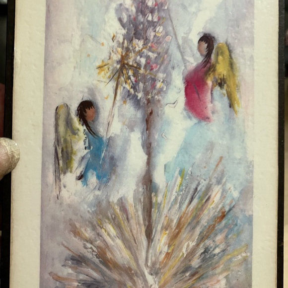 Vintage Ted DeGrazia Lighting The Lord’s Candle, Wood Wall Plaque - Picture 2 of 9